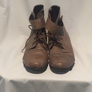 Steve Madden Grey Motorcycle Ankle Booties